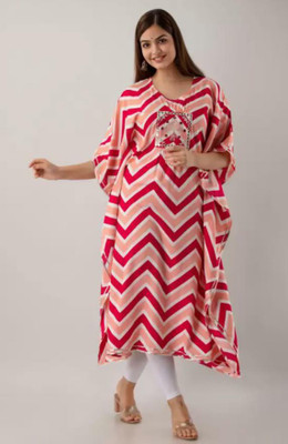 GIPTIP Chevron Rayon Women Kaftan