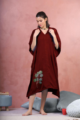 LETSDRESSUP Printed Rayon Women Kaftan