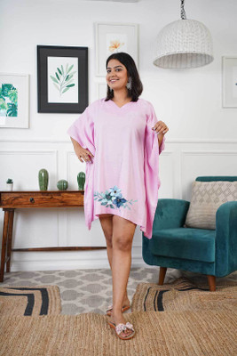 LetsDressUp Printed Rayon Women Kaftan