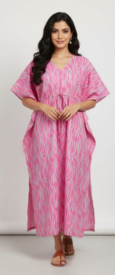 VasCloth Floral Print Pure Cotton Women Kaftan