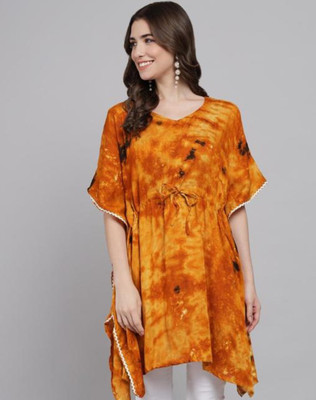 ColorMeGorgeous Printed Rayon Women Kaftan