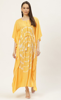 maaesa Printed Crepe Women Kaftan