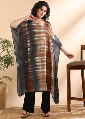 maaesa Printed Rayon Crepe Blend Women Kaftan