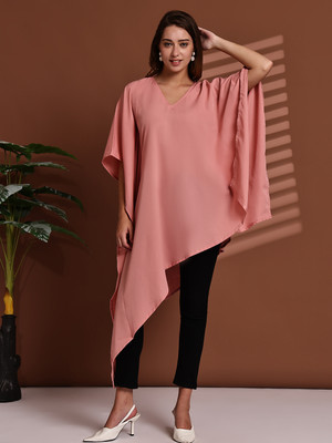 Aarsha Solid Crepe Women Kaftan