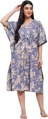 Ravaiyaa - Attitude Is Everything Animal Print Pure Cotton Women Kaftan