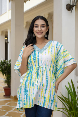 Lee Moda Printed Rayon Women Kaftan