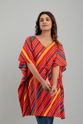 FashneAttire Striped Pure Cotton Women Kaftan