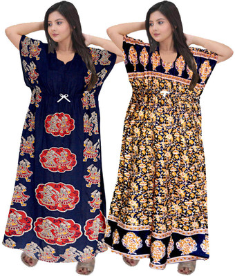 Shunit creation Printed Pure Cotton Women Kaftan