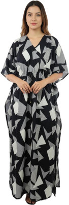 Tanzeel Collection Geometric Print Polyester Women Kaftan