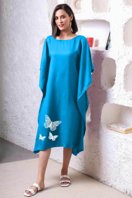 LetsDressUp Printed Rayon Women Kaftan