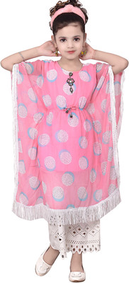 VIVEKGARMENT Printed Georgette Girls Kaftan