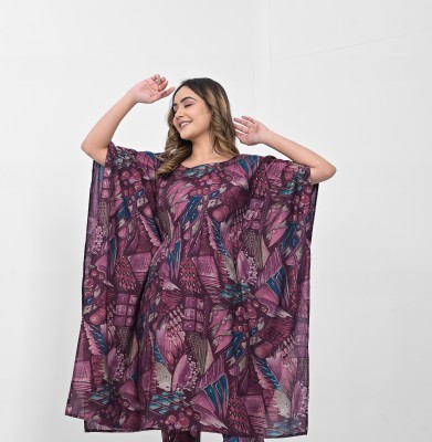 ZIBHI Printed Pure Modal Women Kaftan