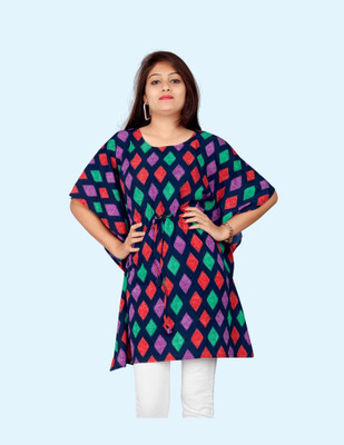 SELVIFAB Printed Crepe Women Kaftan