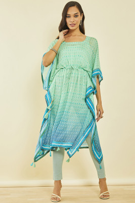 soch Floral Print Cotton Blend Women Kaftan