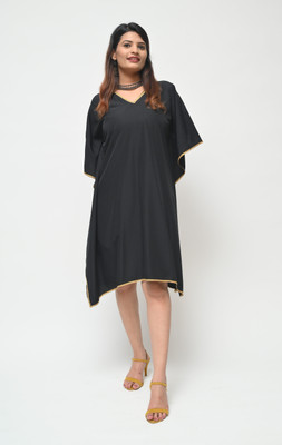 diyaz Solid Crepe Women Kaftan