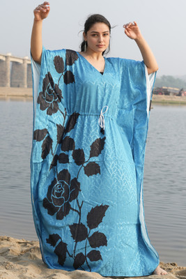 Dhanlaxmi Textiles Printed Poly Crepe, Polycotton, Cotton Crepe Blend Women Kaftan