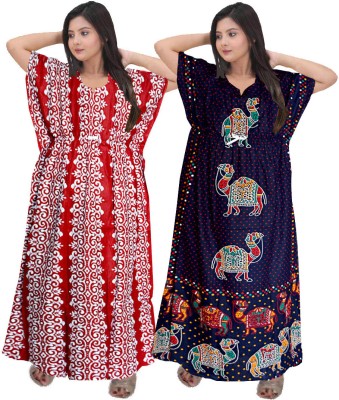 Hans Fashion ENT Printed Pure Cotton Women Kaftan