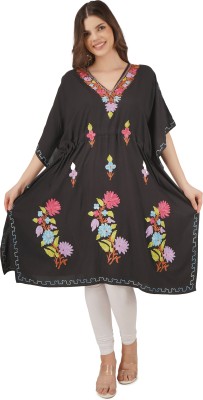 Farhangi Embroidered Rayon Women Kaftan