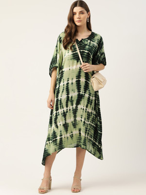 maaesa Printed Crepe Women Kaftan