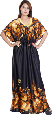 AGGARWAL Women Nighty(Yellow)