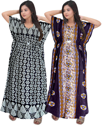 Hans Craft And Creation Women Nighty(Black, Brown)