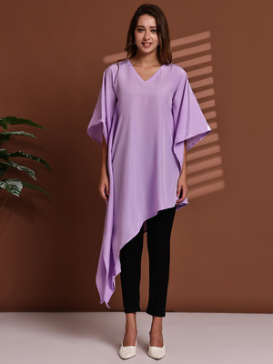 Aarsha Solid Crepe Women Kaftan