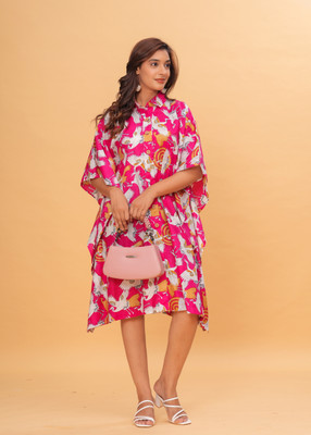 SuriAttires Printed Cotton Blend Women Kaftan