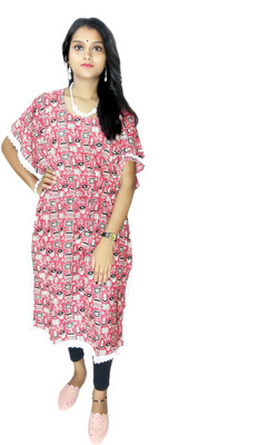 RIYANSIKA'S CREATIONS Printed Pure Cotton Women Kaftan