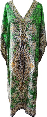 Quickcollection Printed Polyester Women Kaftan