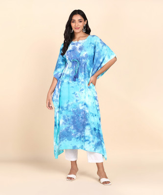 PinkTribe Printed Rayon Women Kaftan