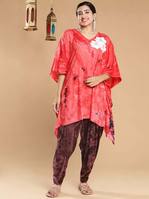 LetsDressUp Printed Rayon Women Kaftan
