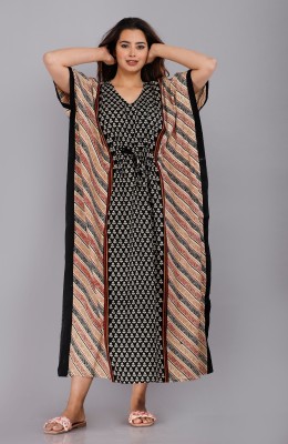 mkf next Printed Pure Cotton Women Kaftan