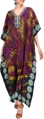 Miss Lavish London Solid Polyester Women Kaftan