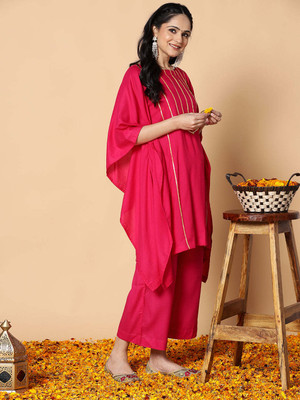 LetsDressUp Striped Rayon Women Kaftan
