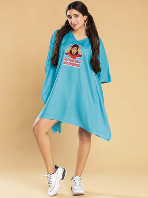 LetsDressUp Printed Rayon Women Kaftan