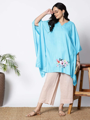 LetsDressUp Printed Rayon Women Kaftan