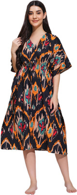 Ravaiyaa - Attitude Is Everything Printed Pure Cotton Women Kaftan