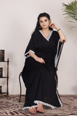 Shri Ganesh Impex Embroidered Rayon Women Kaftan