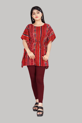 Tinyworld Printed Rayon Girls Kaftan