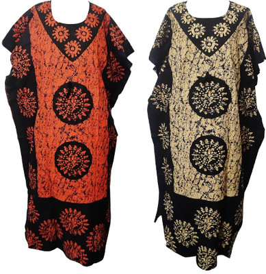 Quickcollection Printed Cotton Blend Women Kaftan