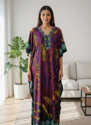 ApniiiReet Printed Polyester Blend Women Kaftan