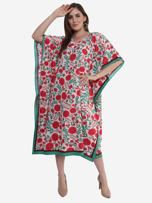 Beau Design Printed Cotton Blend Women Kaftan