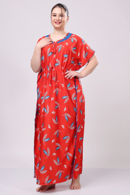 THUMKA Printed Lycra Blend Women Kaftan