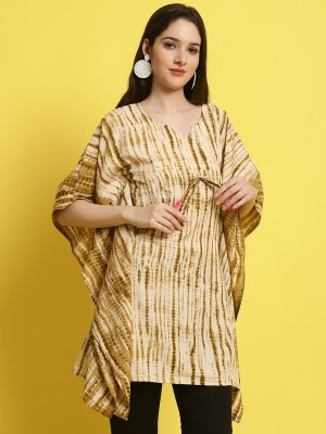 Fabflee Printed Crepe Women Kaftan