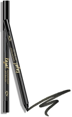 GFSU - GO FOR SOMETHING UNIQUE Waterproof Jet Black Kajal - Smudgeproof, Creamy & Smooth(black, 1.2 g)