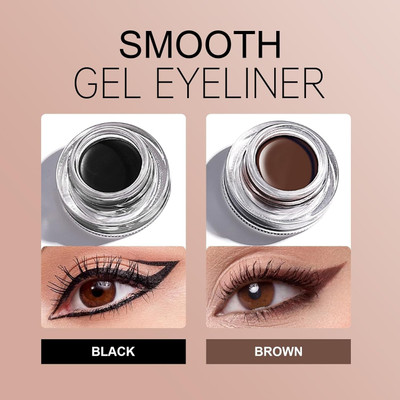 Vyomiris Eyeliner for All Day Use Gel Eyeliner(BLACK, BROWN, 7 g)