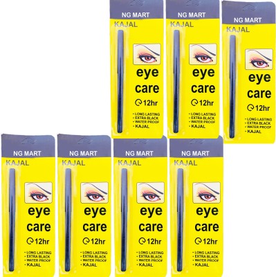 NG MART ASG EYE CARE 12 HR KAJAL FOR LONG LASTING PACK OF - 7(BLACK, 70 g)