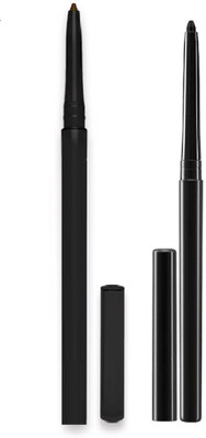 nn black with brown eye kajal easy to use pack of 2(brown, black, 5 g)