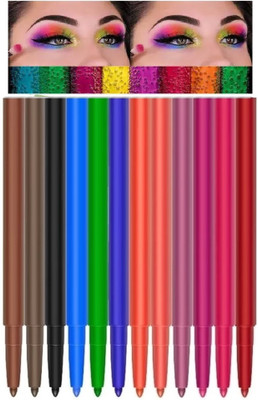 Neycare MulticolorPerfect Eye Liner Beautiful Shades and Ultra-Thin Eye(Multi-color, 24 g)