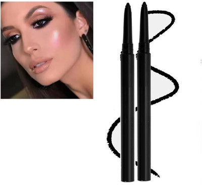WOONGMI CRAYON BLACK COLOR MATTE FINISH KAJAL COMBO PACK(Black, 4 g)
